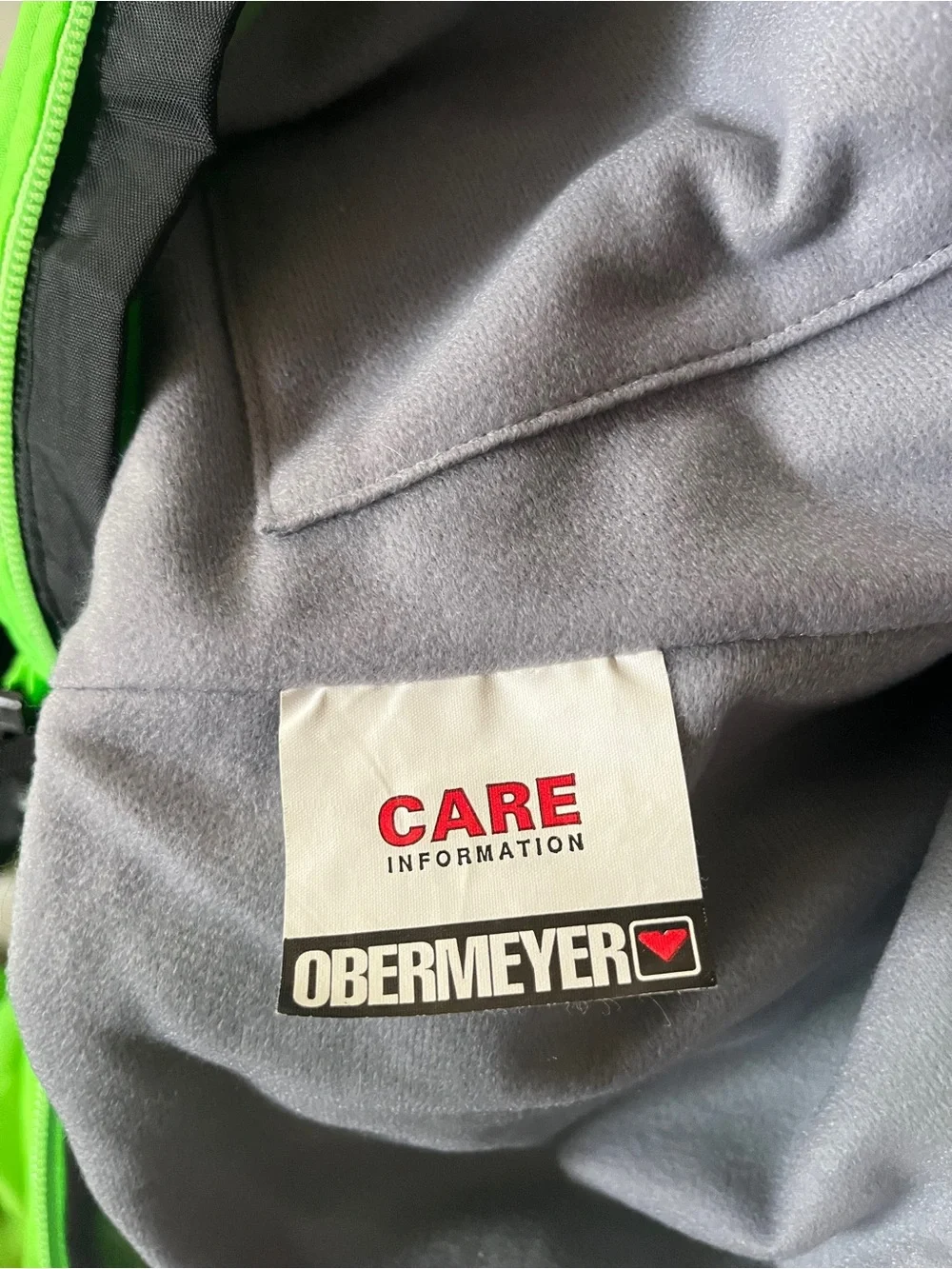 Obermeyer Neon Green, Pink and Black One-Piece Ski Bib